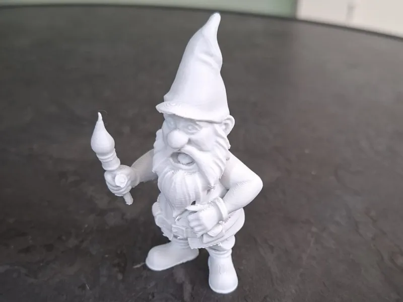 Scared Garden Gnome with Torch