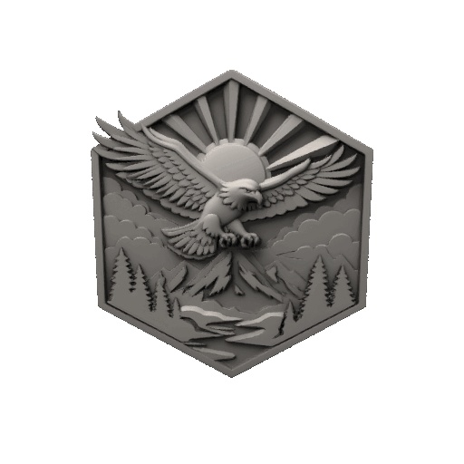 Eagle wall ornament