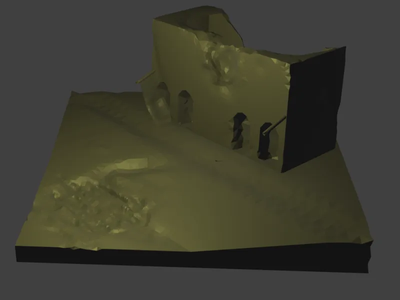 Destroyed French shop WW2 diorama