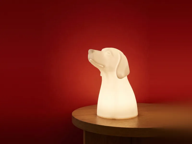 3D Yazdırılabilir Köpek Lambası – Minimalist Evcil Hayvan Gece Lambası