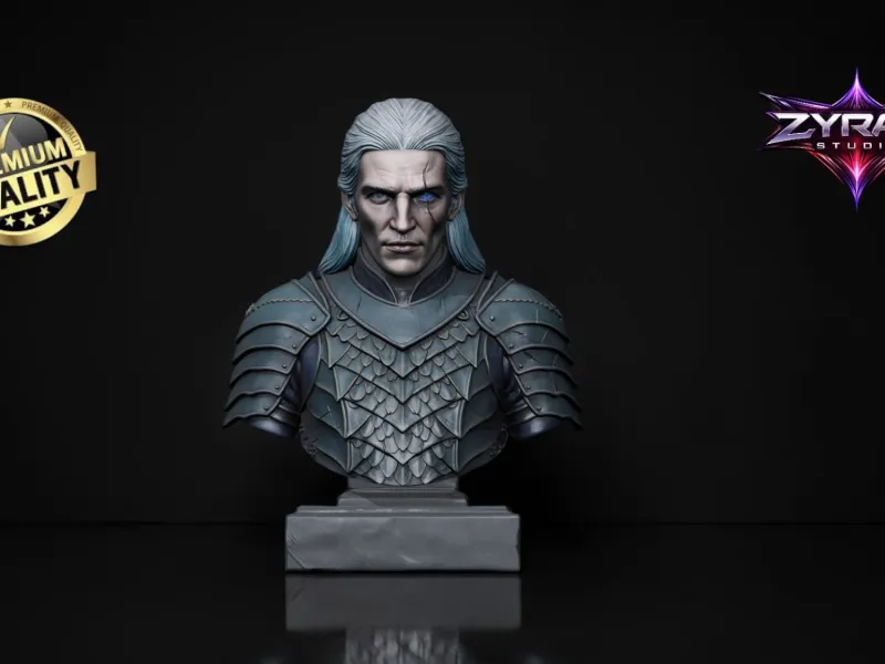 Buste d'Aemond Targaryen STL Sculpture de la Maison du Dragon