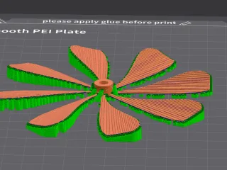Hélice 8 pâles 6"pouce V1