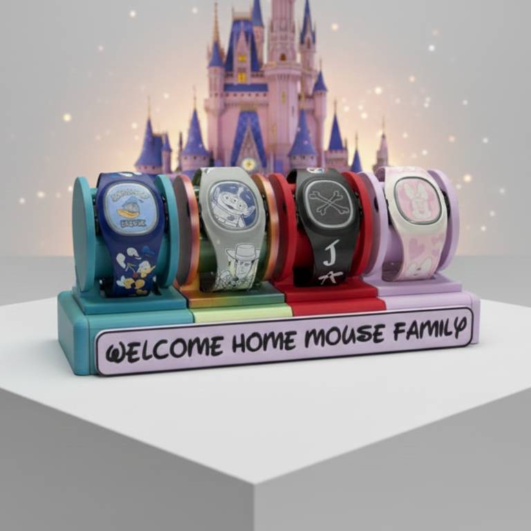 Modular Disney magic band stand with magnets