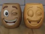 Cute Winking Face Planter and Desk Organizer STL-0