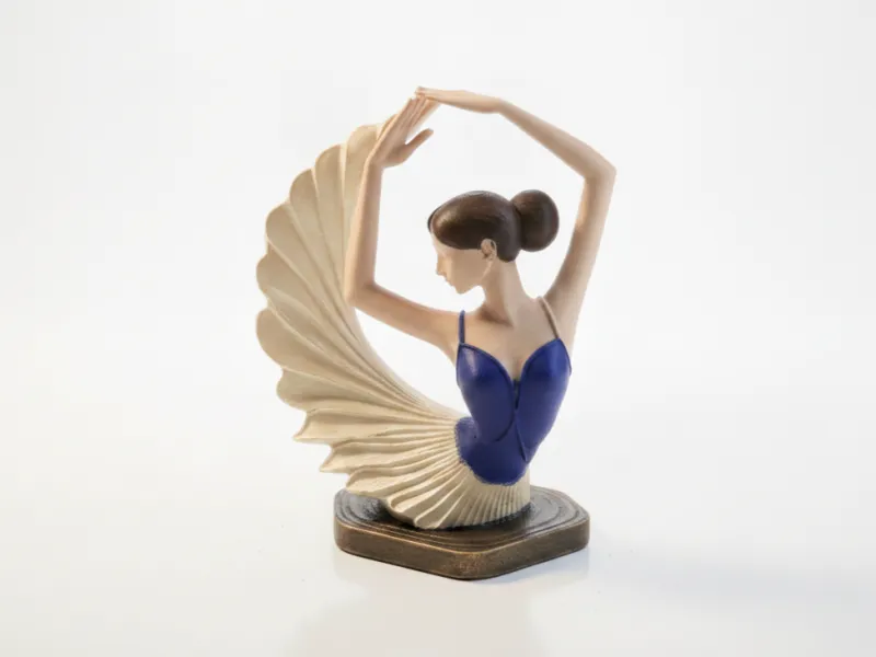 Estátua de Bailarina Estatueta de Dança Elegante Imprimível em 3D