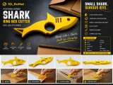 Shark Ring Box Cutter | EDC Utility Knife | 3D Printable-0