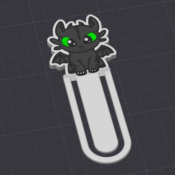 3D Printer Files | 3MF File | Cute DUAL Toothless Bookmark - Chimuelo ...