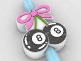 Straw Topper 8-Balls with loop-0
