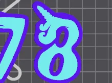 Chiffre huit 8 licorne