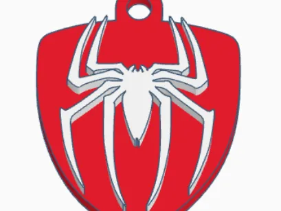 Spiderman Logo Badge Keychain