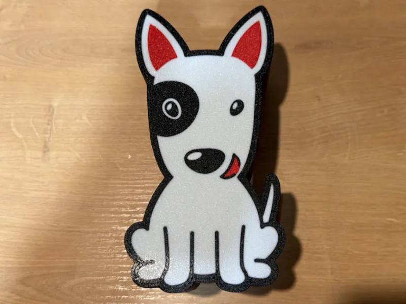Bull Terrier placa luminosa