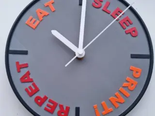 Eat Sleep Print! Repeat Clock