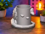 Cute Hedgehog Pen Holder | Low Poly Desk Organizer-0
