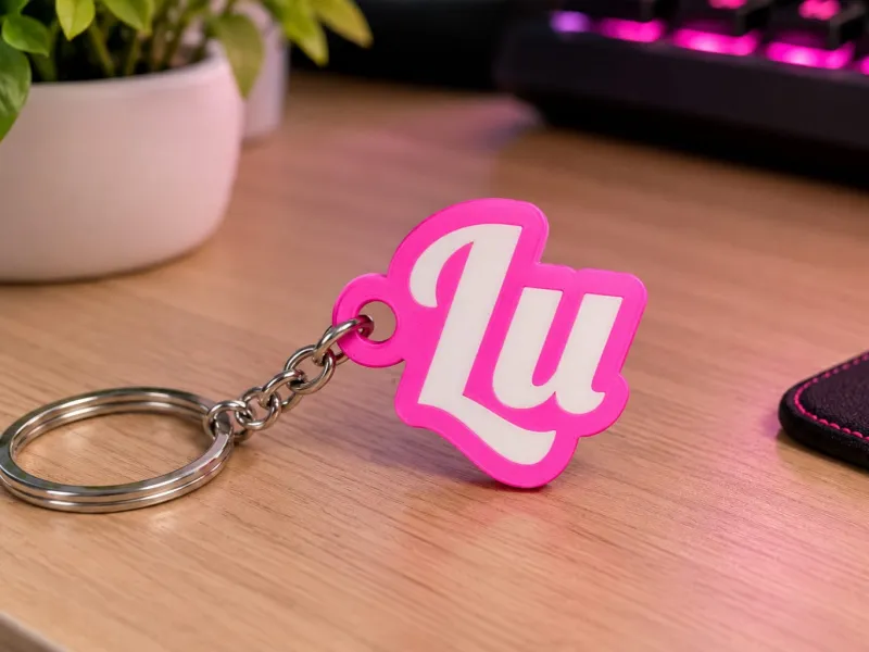 Porta-Chaves Personalizado Nome Lu Chaveiro 3D