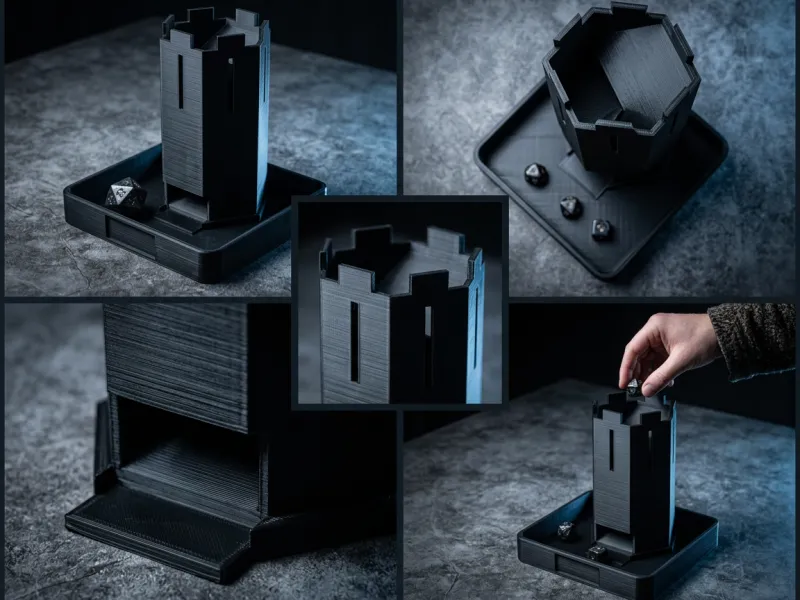 Castle Dice Tower & Catch Tray | D&D Set | Catan