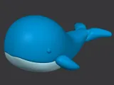 Cute whale multicolor-0