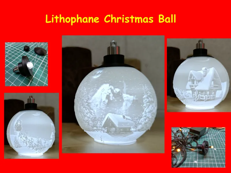 Lithophane Christmas Ball