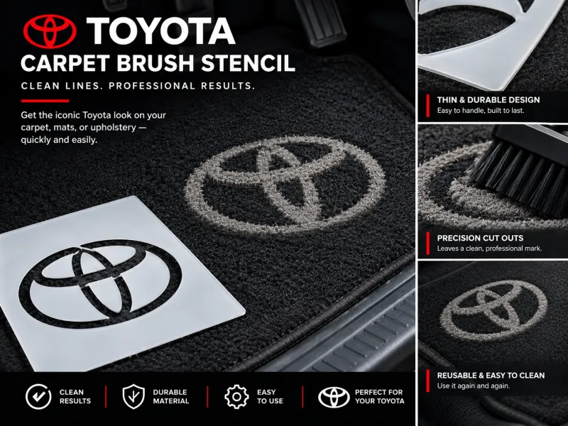 Toyota Carpet Brush Stencil – Vehicle Interior Detailing