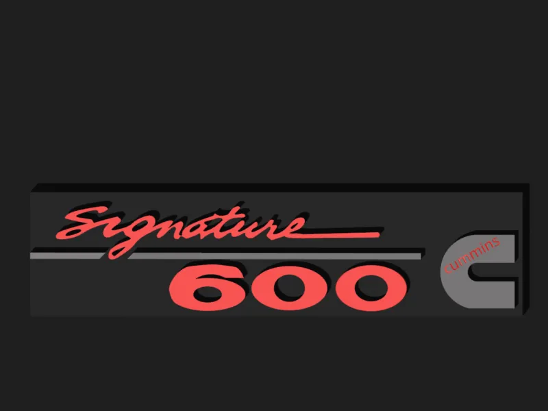Cummins signature 600 badge