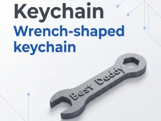Wrench-shaped keychain Best daddy