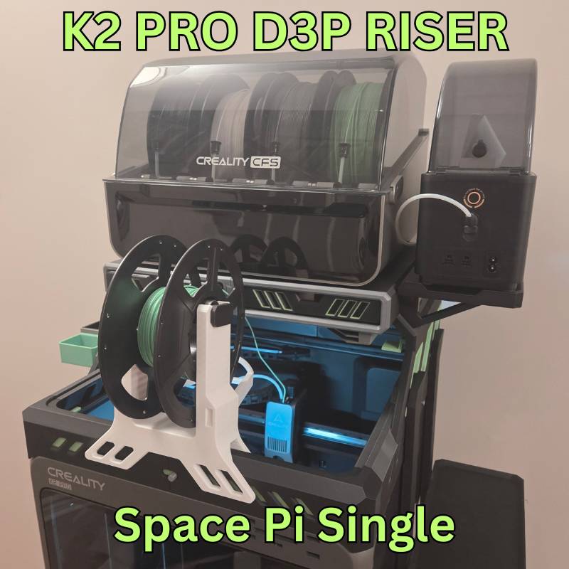 K2 Pi Rack 3d yazıcı baskı modelleri | 3MF | K2 PRO Single Space Pi Extension ...