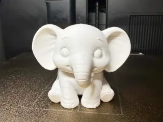 Cute Baby Elephant - One-Color - Print Desk Decor