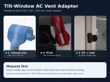 Tilt-Window AC Vent Adapter – 100/125/150 mm-0