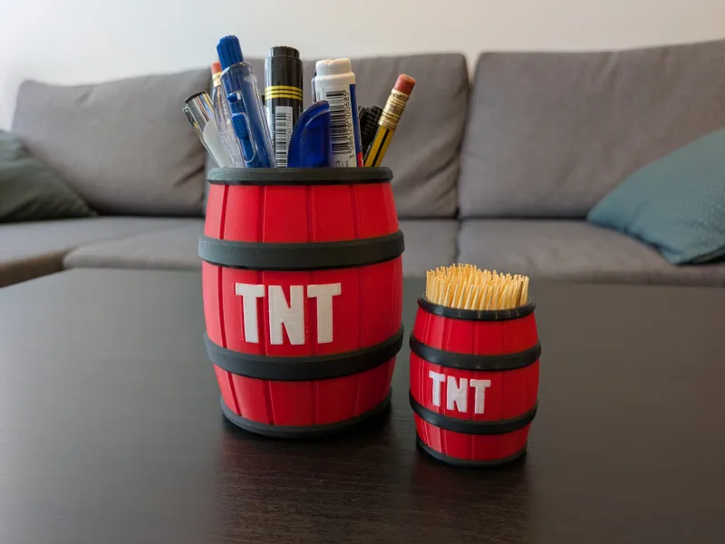 TNT Barrel Pen Holder or Planter