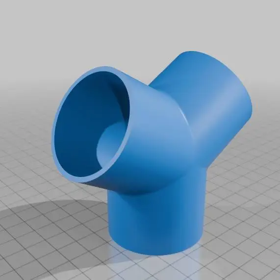 Wye at 45 angle dust collector