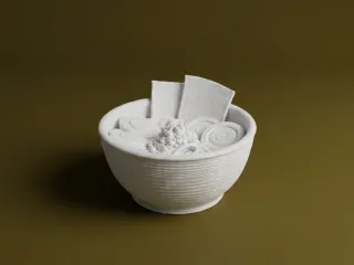 1:12 Scale Ramen Bowl 3D Model