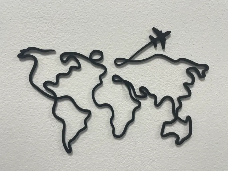 Wereldkaart wanddecoratie