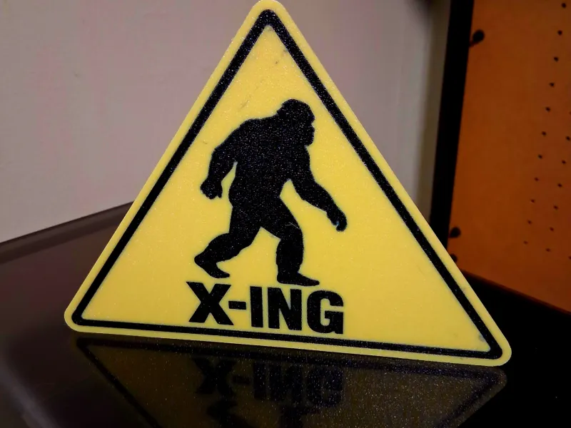 Bigfoot Crossing Sign