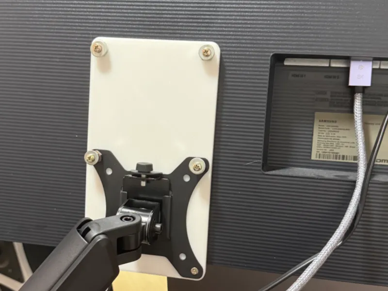 VESA 100x100 Monitor Riser Adapter — 100mm Height Extension