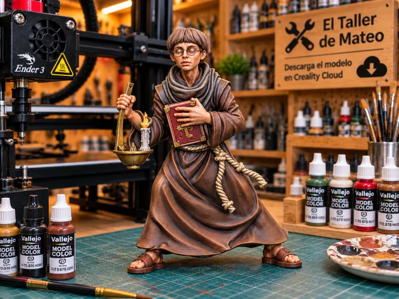 Monje Guardián del Libro Sagrado – El Taller de Mateo.