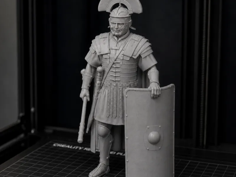 Hochdetailliertes 3D-Druckmodell eines römischen Legionärssoldaten