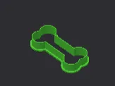 Dog bone cookie cutter