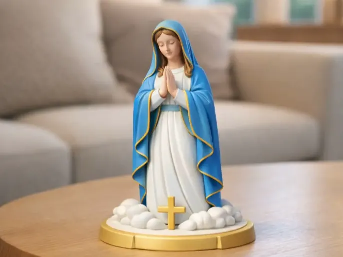 # Virgin Mary STL 3D Model | Religious Statue for 3D Printin