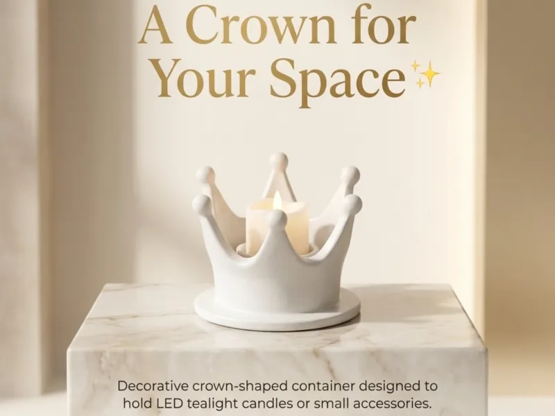 Crown Queen Jewelry Box STL Ring Holder Candle Holder