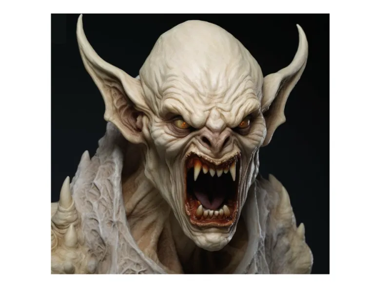 Horned Vampire Demon  Bust