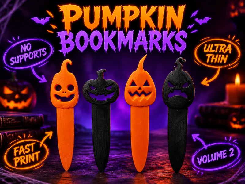 Pachet de Semne de Carte cu Dovleci de Halloween - Volumul 2 (4-în-1)
