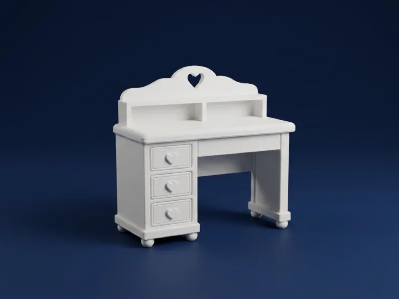Dollhouse Desk with Shelves | Dollhouse Furniture