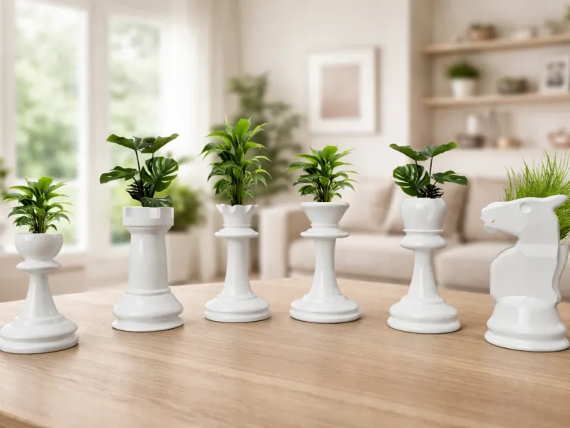 Chess Planters 3D model set