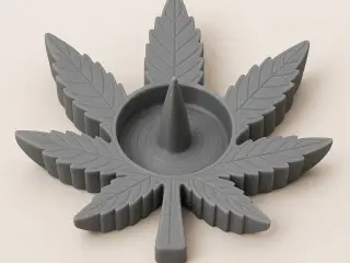 Cannabis Leaf Ashtray New Model