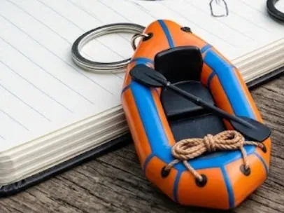 2 mini packraft rafting keychain