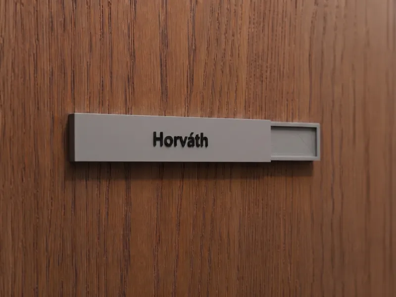DOOR NAMEPLATE WITH SECRET ROOM