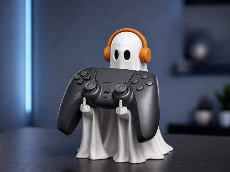 Ghost Controller Holder (PS5) | Middle Finger Gamer Stand