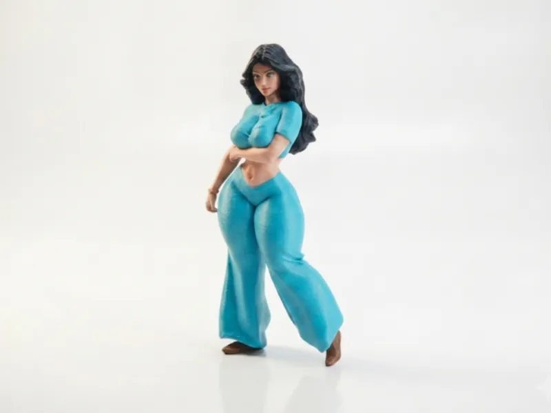 Dik Jasmine Beeldje Animatiepersonage 3D Printbaar