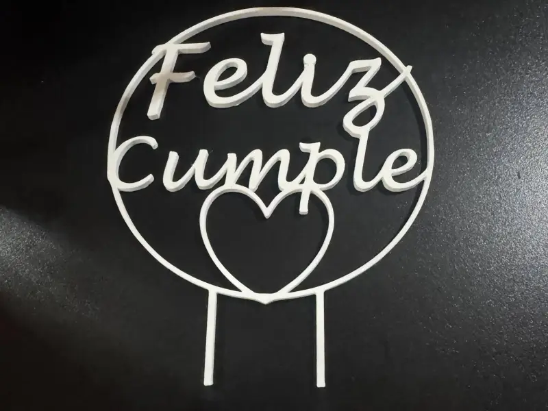 topper  para tartas feliz cumpleaños