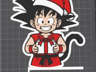 Goku Boy Xmas corner door