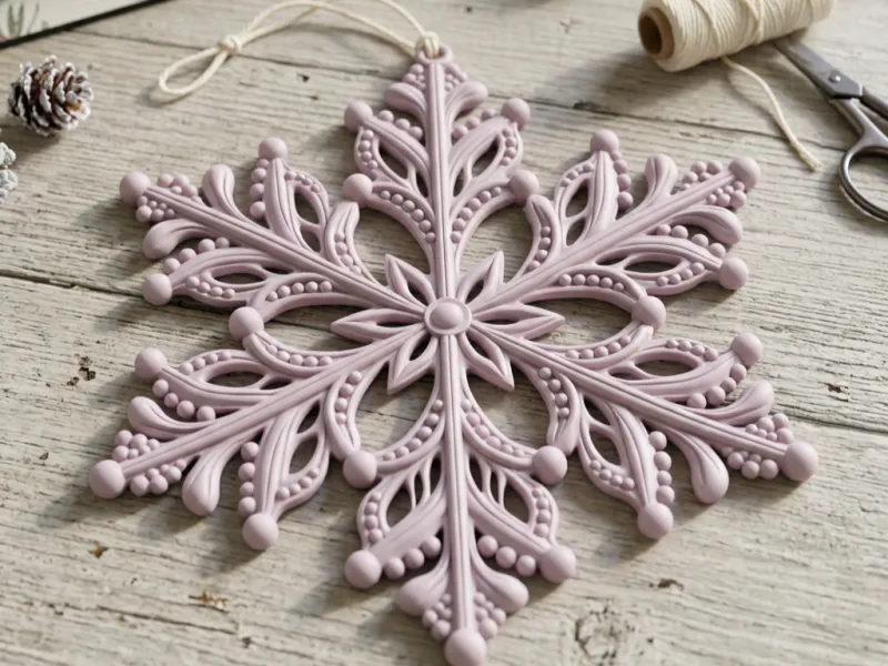 Snowflake Ornament [quick easy print, no AMS/support]